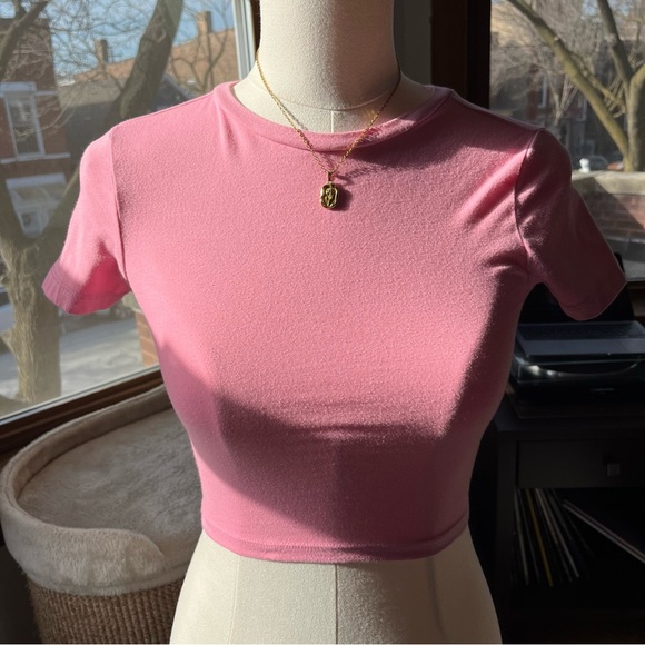 crewneck cropped tee - Picture 1 of 5